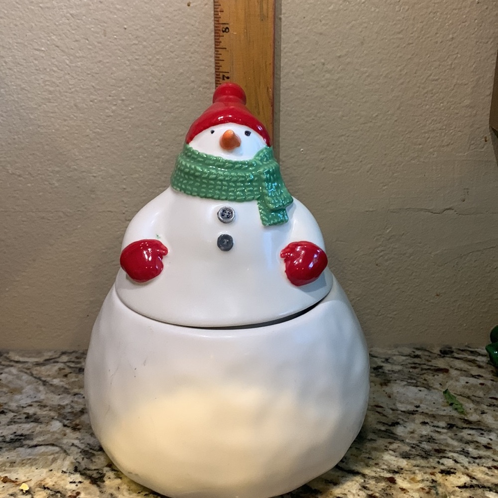 Vintage Hallmark Snowman Ceramic Canister